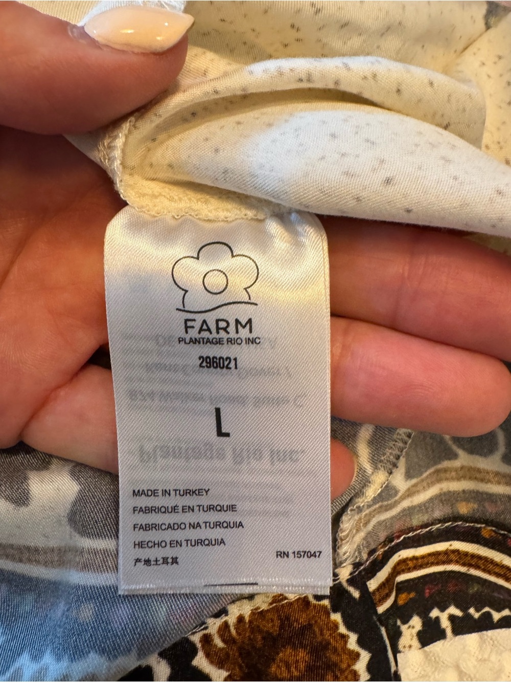Farm Rio Floral Ivory and Black Multi Open-Front Cardigan - Picture 8 of 9